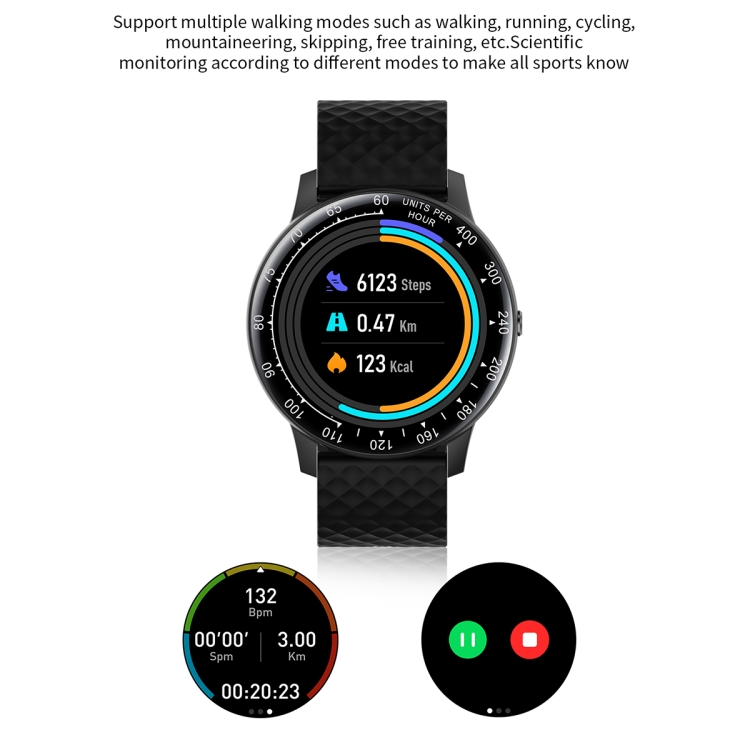 Ochstin 5H30 Reloj deportivo inteligente con correa de silicona y pantalla redonda HD de 1,28 pulgadas (púrpura) - B1