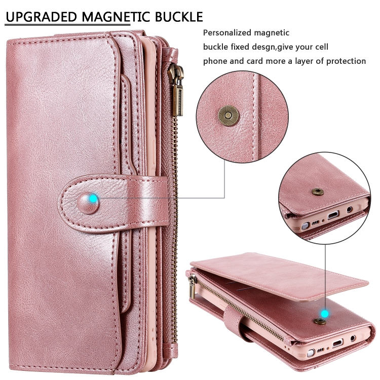 For Galaxy Note 8 Multifunctional Retro Detachable Magnetic Horizontal Flip Leather Case with Card Slots & Holder & Wallet & Photo Frame(Rose Gold) For Galaxy Note 8 Multifunctional Retro Detachable Magnetic Horizontal Flip Leather Case with Card Slots & Holder & Wallet & Photo Frame(Rose Gold)