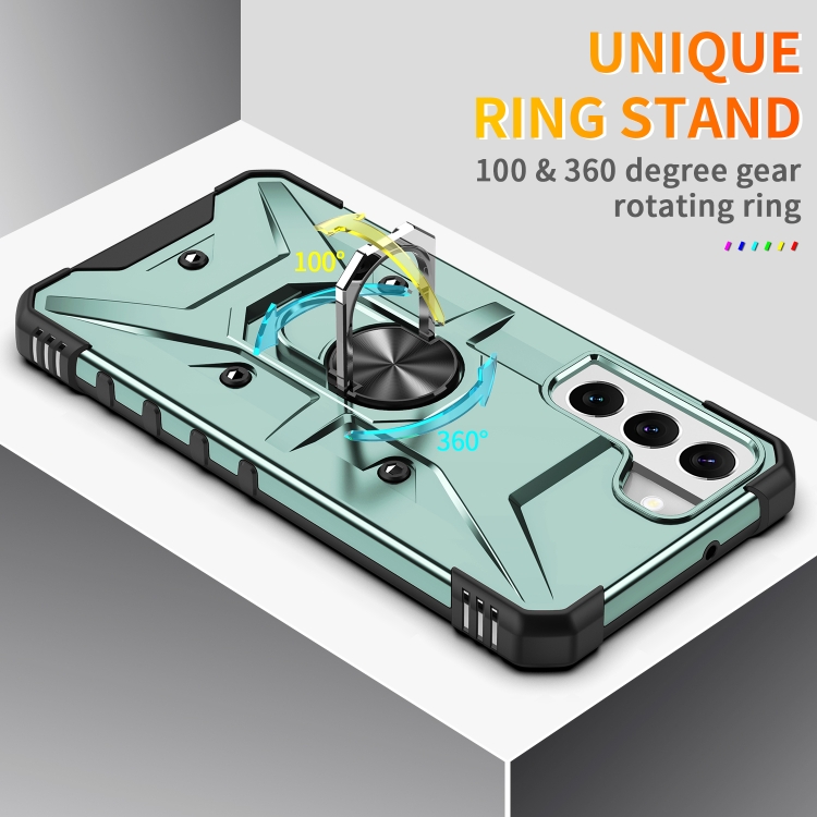 For Samsung Galaxy S22 5G Ring Holder Phone Case(Grey) For Samsung Galaxy S22 5G Ring Holder Phone Case(Grey)