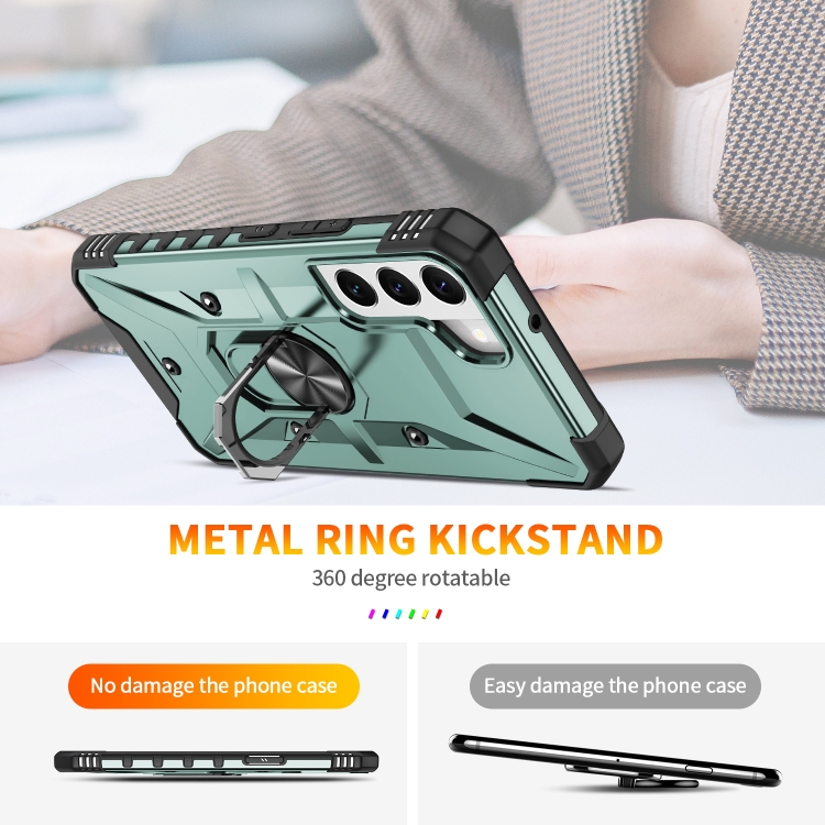 For Samsung Galaxy S22 5G Ring Holder Phone Case(Grey) For Samsung Galaxy S22 5G Ring Holder Phone Case(Grey)