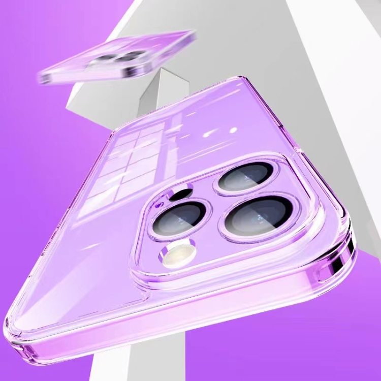 For iPhone 14 Plus TPU + PC High Transparent Phone Case with Lens Film(White) For iPhone 14 Plus TPU + PC High Transparent Phone Case with Lens Film(White)