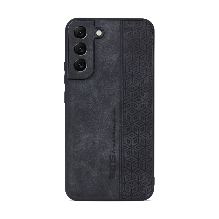 For Samsung Galaxy S22 5G AZNS 3D Embossed Skin Feel Phone Case(Black) For Samsung Galaxy S22 5G AZNS 3D Embossed Skin Feel Phone Case(Black)