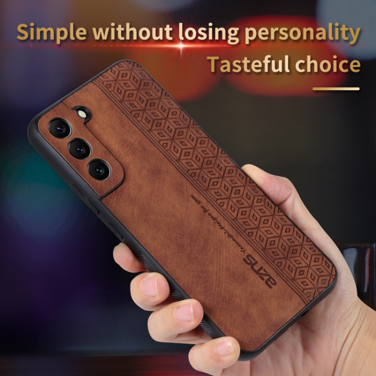 For Samsung Galaxy S22 5G AZNS 3D Embossed Skin Feel Phone Case(Black) For Samsung Galaxy S22 5G AZNS 3D Embossed Skin Feel Phone Case(Black)