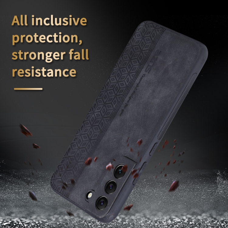 For Samsung Galaxy S22 5G AZNS 3D Embossed Skin Feel Phone Case(Black) For Samsung Galaxy S22 5G AZNS 3D Embossed Skin Feel Phone Case(Black)