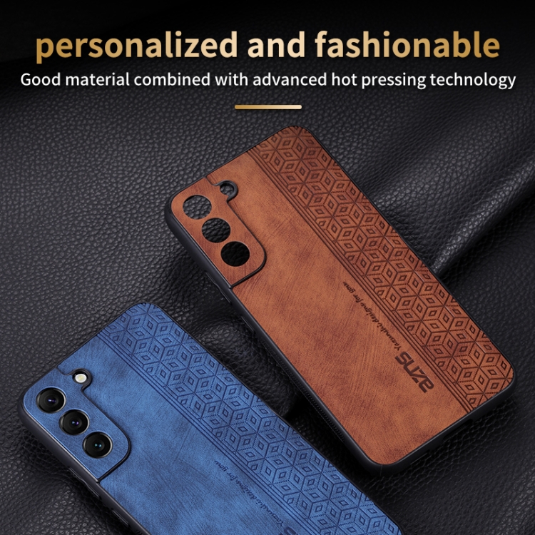 For Samsung Galaxy S22 5G AZNS 3D Embossed Skin Feel Phone Case(Black) For Samsung Galaxy S22 5G AZNS 3D Embossed Skin Feel Phone Case(Black)