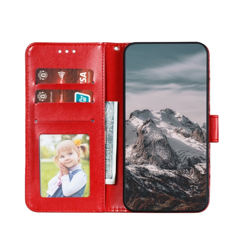 For iPhone 14 Pro Sun Mandala Embossing Leather Phone Case(Red) For iPhone 14 Pro Sun Mandala Embossing Leather Phone Case(Red)