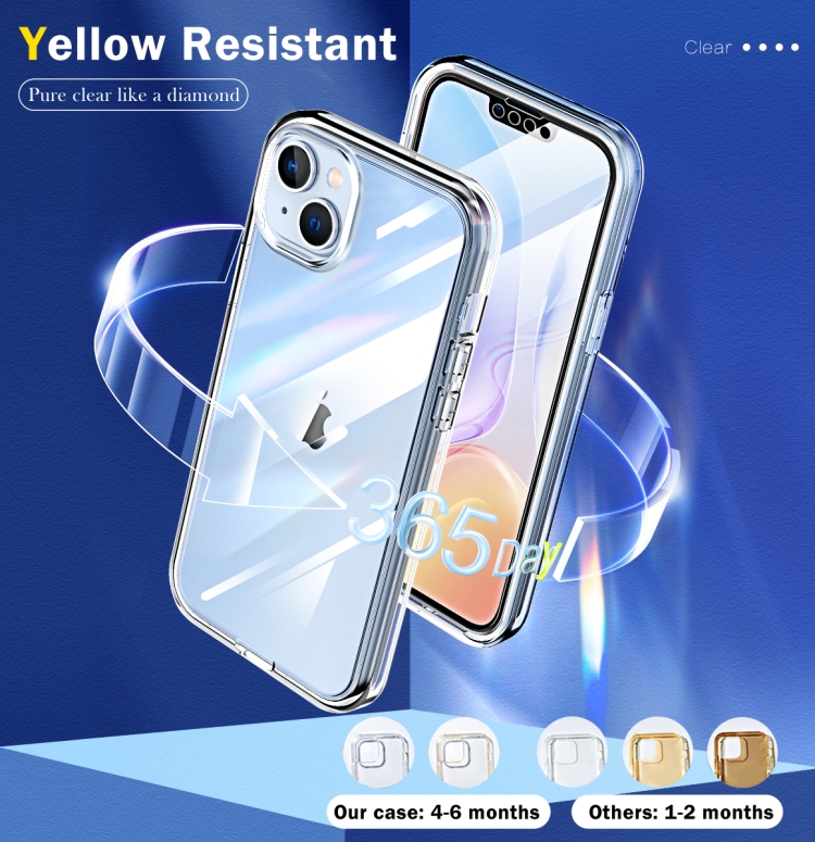 For iPhone 14 Plus 360 Full Body Clear Phone Case(Transparent)