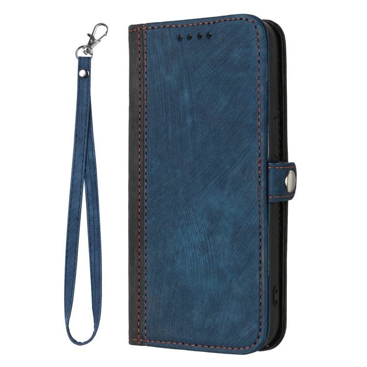 For iPhone 14 Side Buckle Double Fold Hand Strap Leather Phone Case(Royal Blue) For iPhone 14 Side Buckle Double Fold Hand Strap Leather Phone Case(Royal Blue)