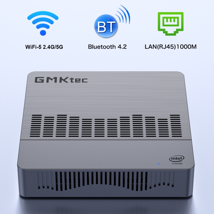 GMK KB8 Windows 11 Home Mini PC, 6 GB + 128 GB, Intel Gemini Lake N4100 Quad Core, compatible con WiFi y BT (enchufe de EE. UU.) - B3