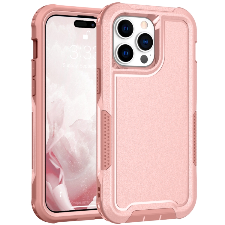 For iPhone 14 Pro 3 in 1 Soft TPU and Hard PC Phone Case(Pink) For iPhone 14 Pro 3 in 1 Soft TPU and Hard PC Phone Case(Pink)