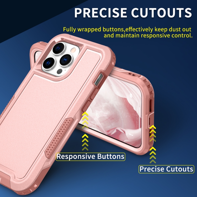 For iPhone 14 Pro 3 in 1 Soft TPU and Hard PC Phone Case(Pink) For iPhone 14 Pro 3 in 1 Soft TPU and Hard PC Phone Case(Pink)