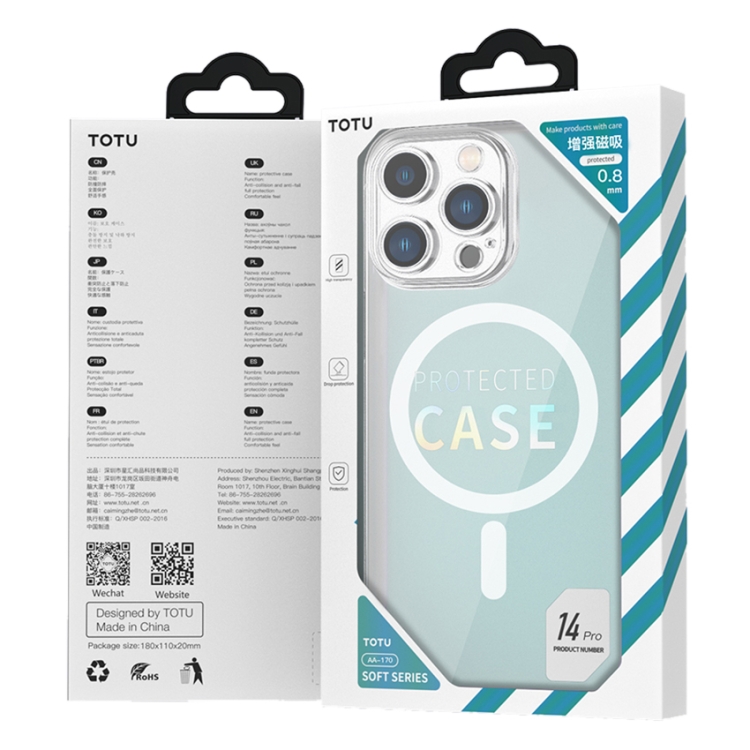 For iPhone 14 Plus TOTUDESIGN AA-170 Zero Feeling Series Frosted Magsafe Phone Case(Transparent) For iPhone 14 Plus TOTUDESIGN AA-170 Zero Feeling Series Frosted Magsafe Phone Case(Transparent)