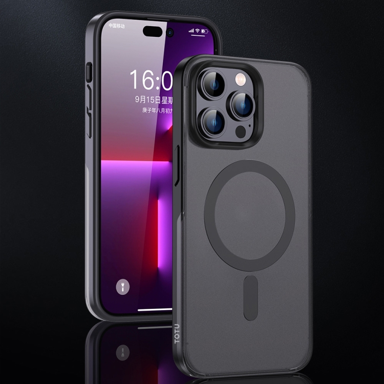 For iPhone 14 TOTUDESIGN AA-178 Gingle Series Translucent Matte Magsafe Phone Case(Black) For iPhone 14 TOTUDESIGN AA-178 Gingle Series Translucent Matte Magsafe Phone Case(Black)