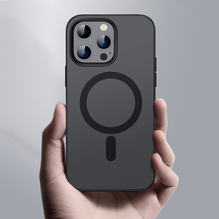 For iPhone 14 TOTUDESIGN AA-178 Gingle Series Translucent Matte Magsafe Phone Case(Black) For iPhone 14 TOTUDESIGN AA-178 Gingle Series Translucent Matte Magsafe Phone Case(Black)