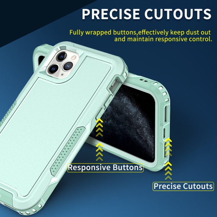 For iPhone 11 Pro 3 in 1 PC + TPU Shockproof Phone Case(Mint Green) For iPhone 11 Pro 3 in 1 PC + TPU Shockproof Phone Case(Mint Green)