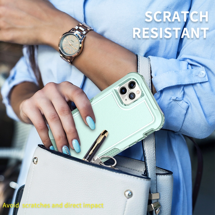For iPhone 11 Pro 3 in 1 PC + TPU Shockproof Phone Case(Mint Green) For iPhone 11 Pro 3 in 1 PC + TPU Shockproof Phone Case(Mint Green)