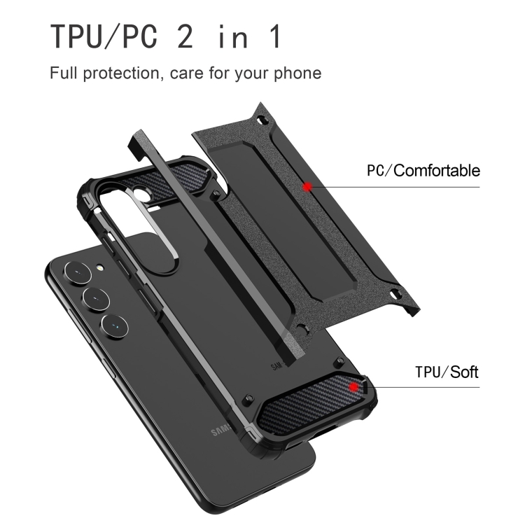 For Samsung Galaxy S23+ 5G Magic Armor TPU Hard PC Phone Case(Black) For Samsung Galaxy S23+ 5G Magic Armor TPU Hard PC Phone Case(Black)