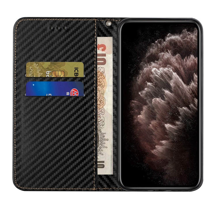 For Samsung Galaxy S23+ 5G Carbon Fiber Texture Magnetic Flip Leather Phone Case(Black) For Samsung Galaxy S23+ 5G Carbon Fiber Texture Magnetic Flip Leather Phone Case(Black)