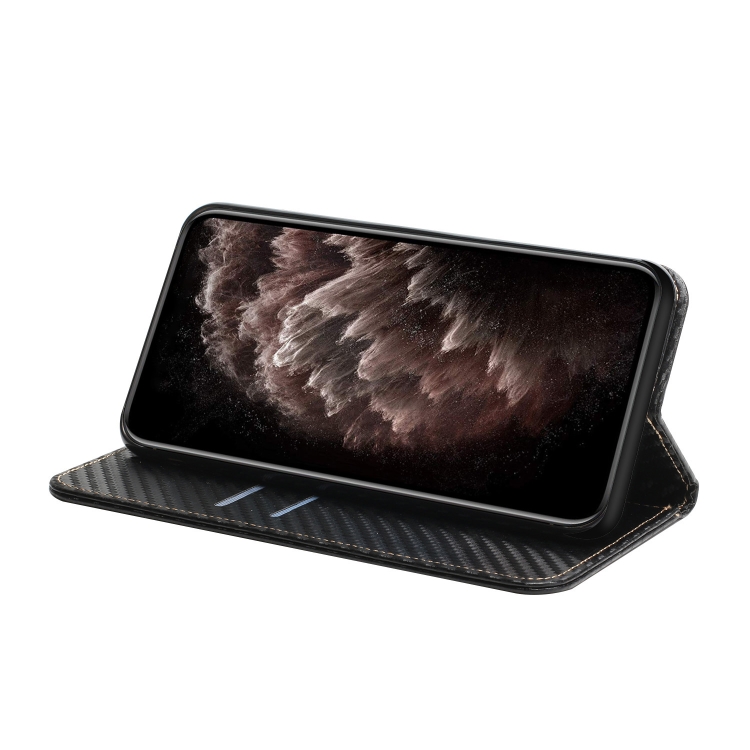 For Samsung Galaxy S23+ 5G Carbon Fiber Texture Magnetic Flip Leather Phone Case(Black) For Samsung Galaxy S23+ 5G Carbon Fiber Texture Magnetic Flip Leather Phone Case(Black)