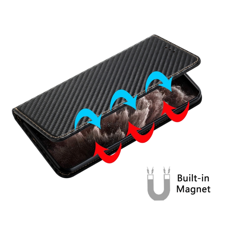 For Samsung Galaxy S23+ 5G Carbon Fiber Texture Magnetic Flip Leather Phone Case(Black) For Samsung Galaxy S23+ 5G Carbon Fiber Texture Magnetic Flip Leather Phone Case(Black)