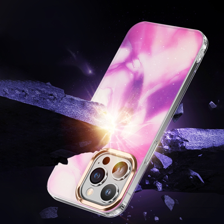 For iPhone 14 Plus Watercolor Series Glitter Transparent Phone Case(Black) For iPhone 14 Plus Watercolor Series Glitter Transparent Phone Case(Black)