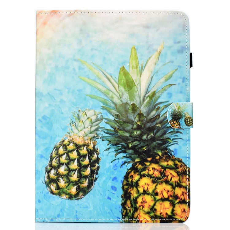 For iPad Pro 11 (2020) Sewing Thread Horizontal Painted Flat Leather Tablet Case with Sleep Function & Pen Cover & Anti Skid Strip & Card Slot & Holder(Pineapple) For iPad Pro 11 (2020) Sewing Thread Horizontal Painted Flat Leather Tablet Case with Sleep Function & Pen Cover & Anti Skid Strip & Card Slot & Holder(Pineapple)