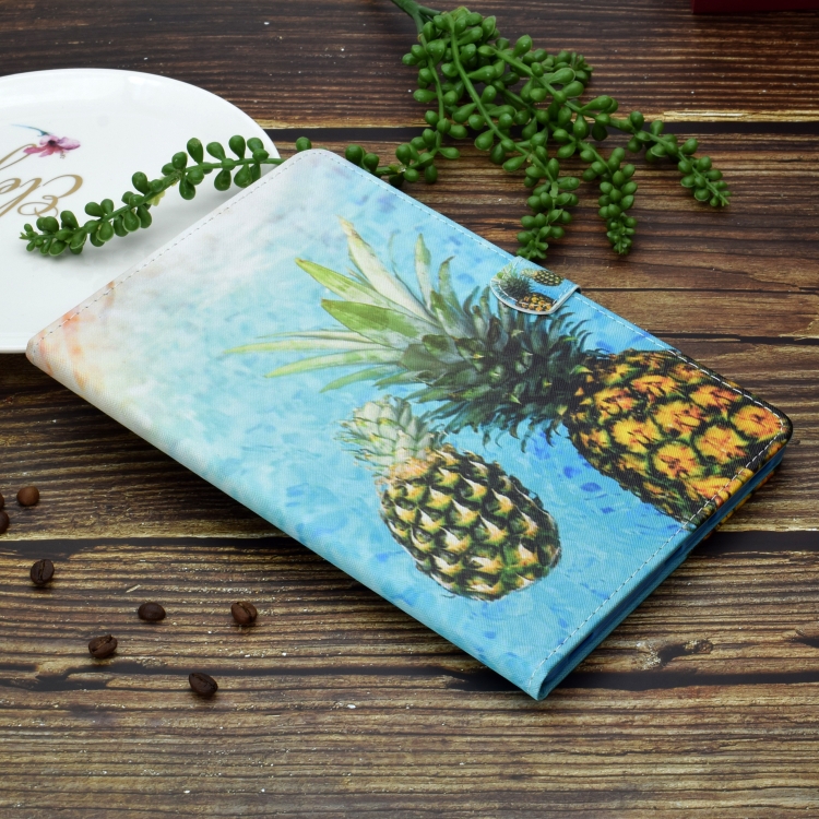 For iPad Pro 11 (2020) Sewing Thread Horizontal Painted Flat Leather Tablet Case with Sleep Function & Pen Cover & Anti Skid Strip & Card Slot & Holder(Pineapple) For iPad Pro 11 (2020) Sewing Thread Horizontal Painted Flat Leather Tablet Case with Sleep Function & Pen Cover & Anti Skid Strip & Card Slot & Holder(Pineapple)