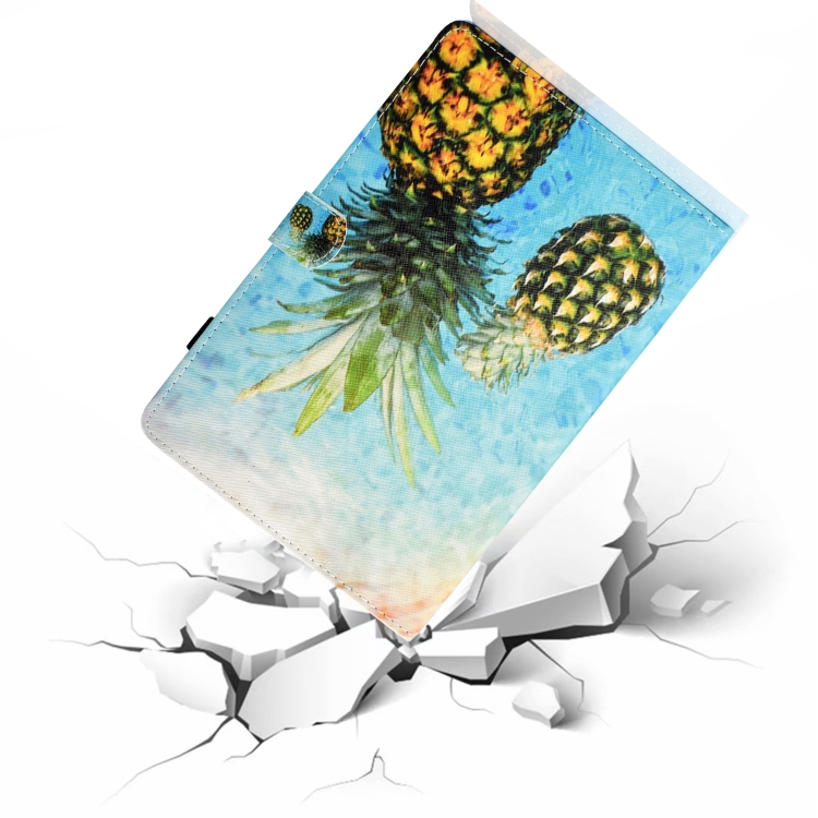 For iPad Pro 11 (2020) Sewing Thread Horizontal Painted Flat Leather Tablet Case with Sleep Function & Pen Cover & Anti Skid Strip & Card Slot & Holder(Pineapple) For iPad Pro 11 (2020) Sewing Thread Horizontal Painted Flat Leather Tablet Case with Sleep Function & Pen Cover & Anti Skid Strip & Card Slot & Holder(Pineapple)