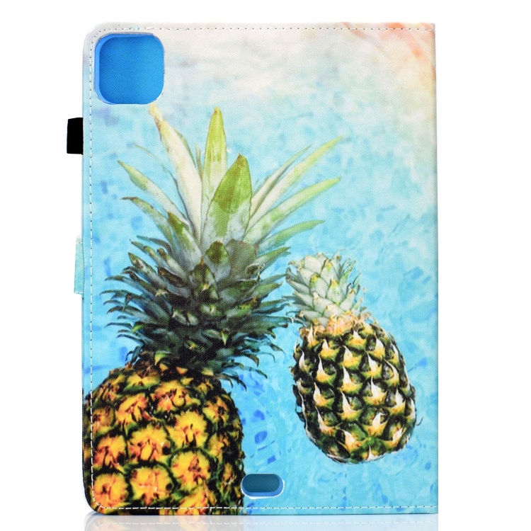 For iPad Pro 11 (2020) Sewing Thread Horizontal Painted Flat Leather Tablet Case with Sleep Function & Pen Cover & Anti Skid Strip & Card Slot & Holder(Pineapple) For iPad Pro 11 (2020) Sewing Thread Horizontal Painted Flat Leather Tablet Case with Sleep Function & Pen Cover & Anti Skid Strip & Card Slot & Holder(Pineapple)
