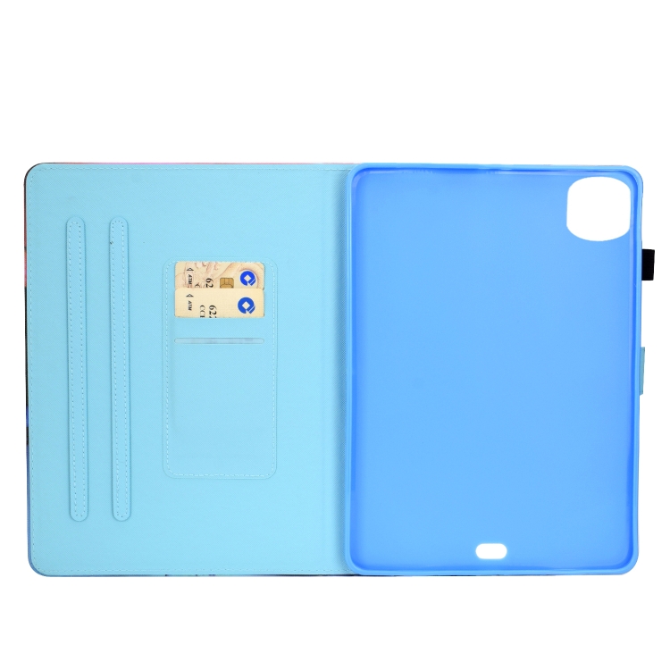 For iPad Pro 11 (2020) Sewing Thread Horizontal Painted Flat Leather Tablet Case with Sleep Function & Pen Cover & Anti Skid Strip & Card Slot & Holder(Pineapple) For iPad Pro 11 (2020) Sewing Thread Horizontal Painted Flat Leather Tablet Case with Sleep Function & Pen Cover & Anti Skid Strip & Card Slot & Holder(Pineapple)
