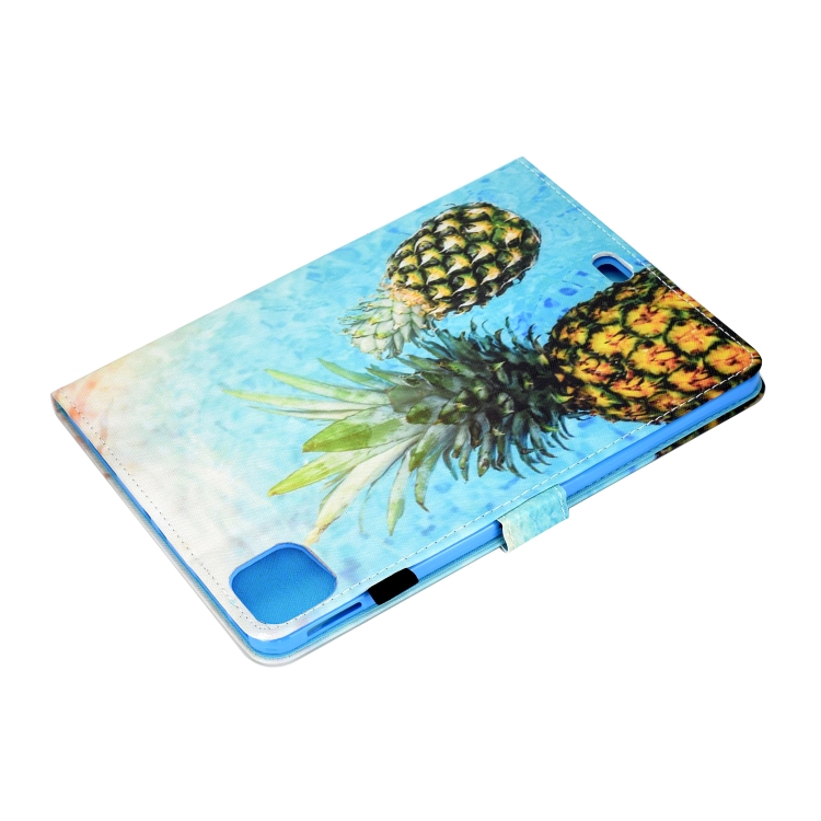 For iPad Pro 11 (2020) Sewing Thread Horizontal Painted Flat Leather Tablet Case with Sleep Function & Pen Cover & Anti Skid Strip & Card Slot & Holder(Pineapple) For iPad Pro 11 (2020) Sewing Thread Horizontal Painted Flat Leather Tablet Case with Sleep Function & Pen Cover & Anti Skid Strip & Card Slot & Holder(Pineapple)
