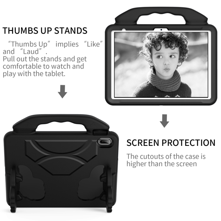 For iPad 10th Gen 10.9 2022 Children EVA Shockproof Tablet Case with Thumb Bracket(Black) For iPad 10th Gen 10.9 2022 Children EVA Shockproof Tablet Case with Thumb Bracket(Black)