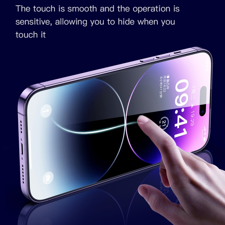 For iPhone 14 TOTUDESIGN AB-057 HD Silk Screen Dustproof Tempered Glass Film For iPhone 14 TOTUDESIGN AB-057 HD Silk Screen Dustproof Tempered Glass Film