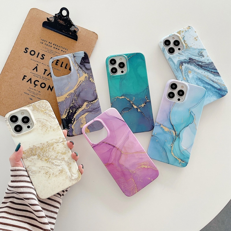 For iPone 14 Plus Glitter Powder Marble Phone Case(Gilt Blue) For iPone 14 Plus Glitter Powder Marble Phone Case(Gilt Blue)