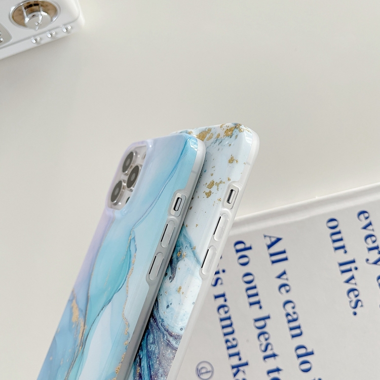 For iPone 14 Plus Glitter Powder Marble Phone Case(Gilt Blue) For iPone 14 Plus Glitter Powder Marble Phone Case(Gilt Blue)