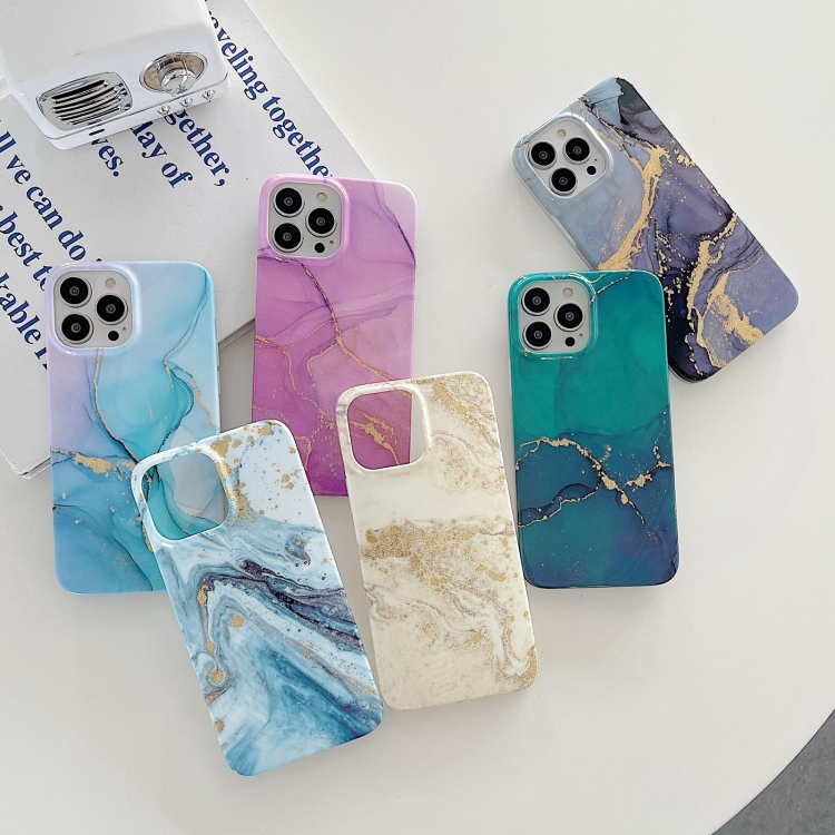 For iPone 14 Plus Glitter Powder Marble Phone Case(Gilt Blue) For iPone 14 Plus Glitter Powder Marble Phone Case(Gilt Blue)