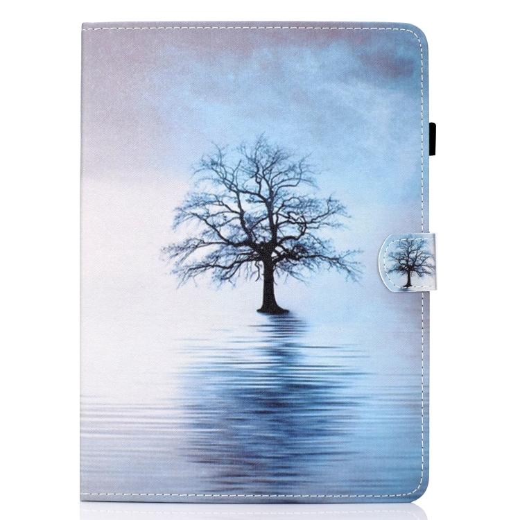For iPad Pro 11 (2020) Sewing Thread Horizontal Painted Flat Leather Tablet Case with Sleep Function & Pen Cover & Anti Skid Strip & Card Slot & Holder(Tree In Water) For iPad Pro 11 (2020) Sewing Thread Horizontal Painted Flat Leather Tablet Case with Sleep Function & Pen Cover & Anti Skid Strip & Card Slot & Holder(Tree In Water)