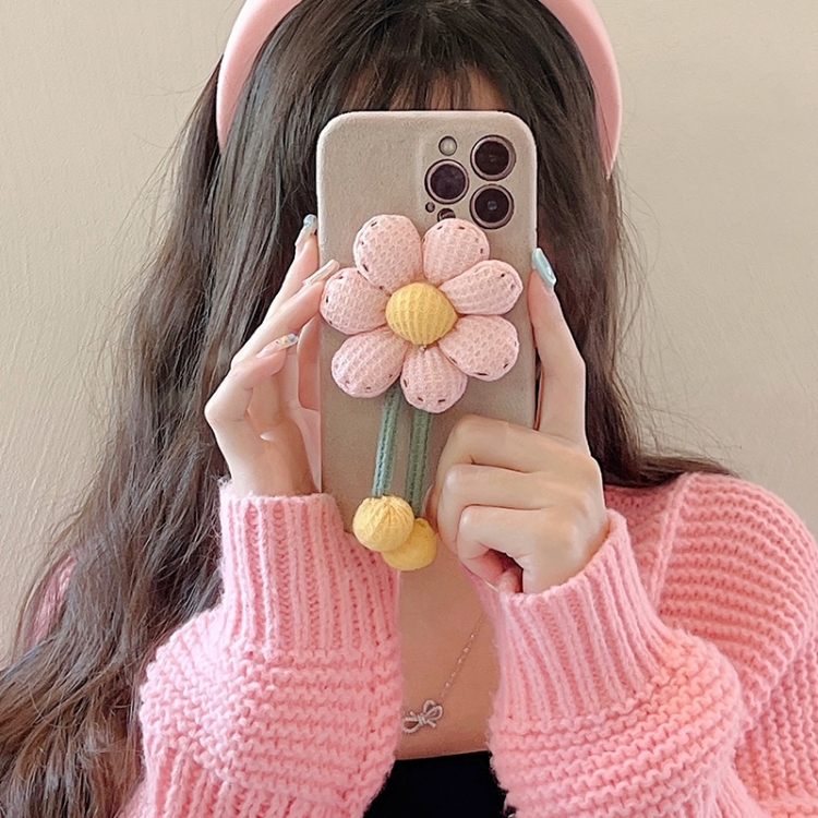 For iPhone 11 Chrysanthemum Woolen Phone Case(Yellow) For iPhone 11 Chrysanthemum Woolen Phone Case(Yellow)