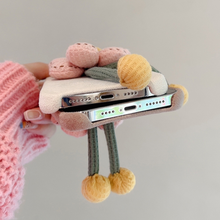 For iPhone 11 Chrysanthemum Woolen Phone Case(Yellow) For iPhone 11 Chrysanthemum Woolen Phone Case(Yellow)
