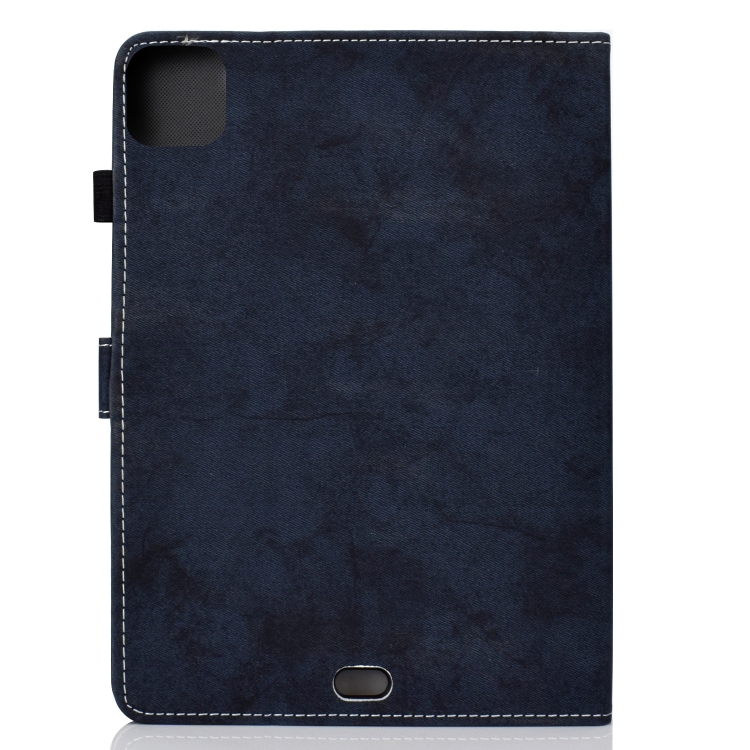 For iPad Pro 11 (2020) Sewing Thread Horizontal Solid Color Flat Leather Tablet Case with Sleep Function & Pen Cover & Anti Skid Strip & Card Slot & Holder(Navy) For iPad Pro 11 (2020) Sewing Thread Horizontal Solid Color Flat Leather Tablet Case with Sleep Function & Pen Cover & Anti Skid Strip & Card Slot & Holder(Navy)