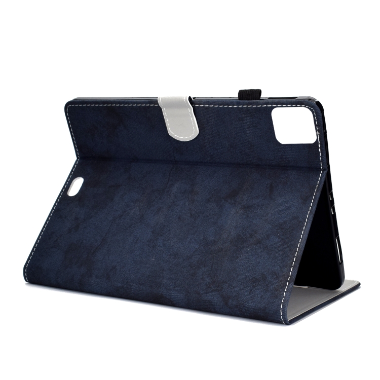 For iPad Pro 11 (2020) Sewing Thread Horizontal Solid Color Flat Leather Tablet Case with Sleep Function & Pen Cover & Anti Skid Strip & Card Slot & Holder(Navy) For iPad Pro 11 (2020) Sewing Thread Horizontal Solid Color Flat Leather Tablet Case with Sleep Function & Pen Cover & Anti Skid Strip & Card Slot & Holder(Navy)