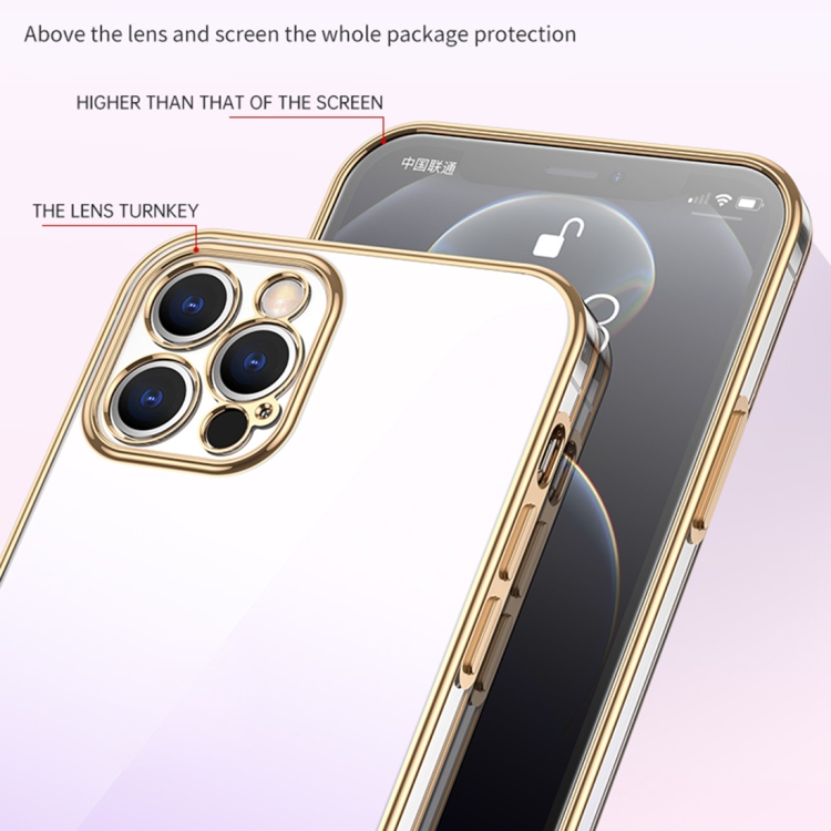 For iPhone 14 SULADA Iridescence Series Plating Transparent Gradient Phone Case(Pink) For iPhone 14 SULADA Iridescence Series Plating Transparent Gradient Phone Case(Pink)