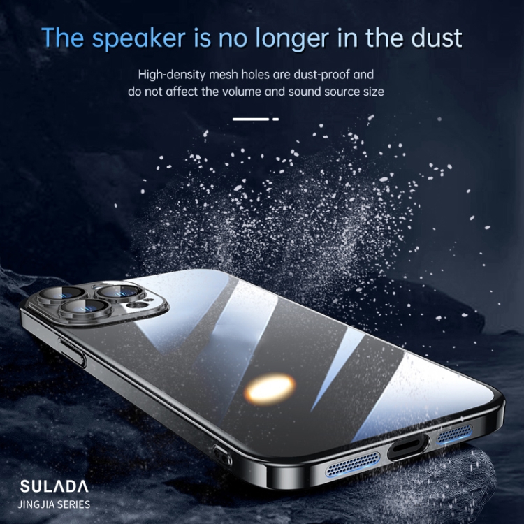For iPhone 14 SULADA Hard PC Shockproof Phone Case(Black)