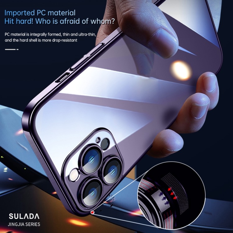 For iPhone 14 SULADA Hard PC Shockproof Phone Case(Black)