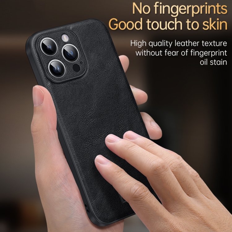For iPhone 14 SULADA Shockproof TPU + Handmade Leather Phone Case(Brown) For iPhone 14 SULADA Shockproof TPU + Handmade Leather Phone Case(Brown)