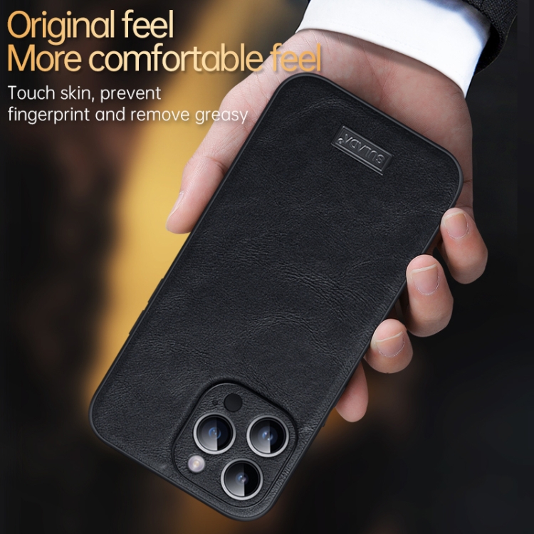 For iPhone 14 SULADA Shockproof TPU + Handmade Leather Phone Case(Brown) For iPhone 14 SULADA Shockproof TPU + Handmade Leather Phone Case(Brown)