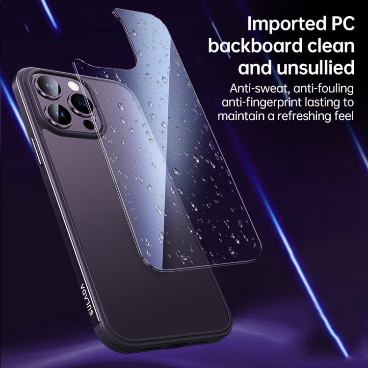 For iPhone 14 SULADA Metal Frame + Nano Glass + TPU Phone Case(Sierra Blue) For iPhone 14 SULADA Metal Frame + Nano Glass + TPU Phone Case(Sierra Blue)