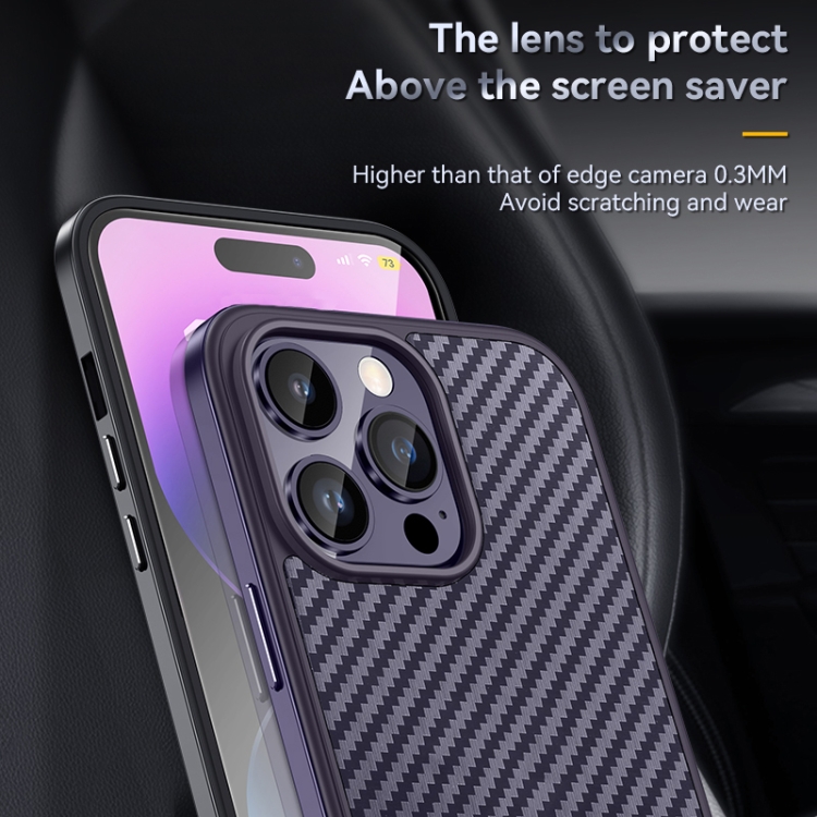 For iPhone 14 Plus SULADA Carbon Fiber Textured Shockproof Metal + TPU Frame Case(Dark Green) For iPhone 14 Plus SULADA Carbon Fiber Textured Shockproof Metal + TPU Frame Case(Dark Green)