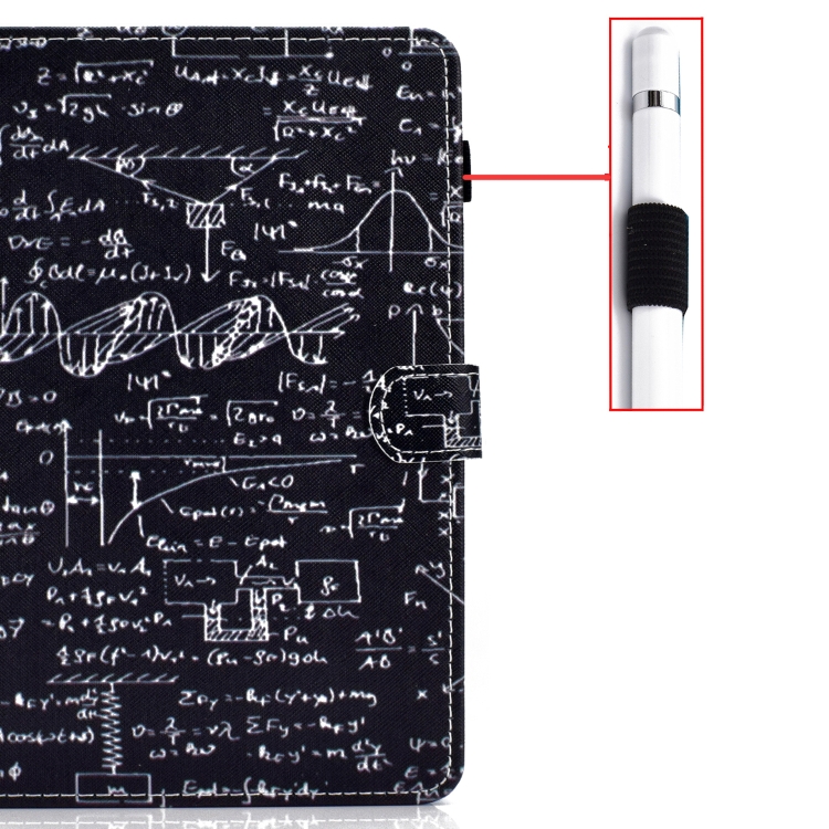 For iPad Pro 11 (2020) Sewing Thread Horizontal Painted Flat Leather Tablet Case with Sleep Function & Pen Cover & Anti Skid Strip & Card Slot & Holder(Equation) For iPad Pro 11 (2020) Sewing Thread Horizontal Painted Flat Leather Tablet Case with Sleep Function & Pen Cover & Anti Skid Strip & Card Slot & Holder(Equation)
