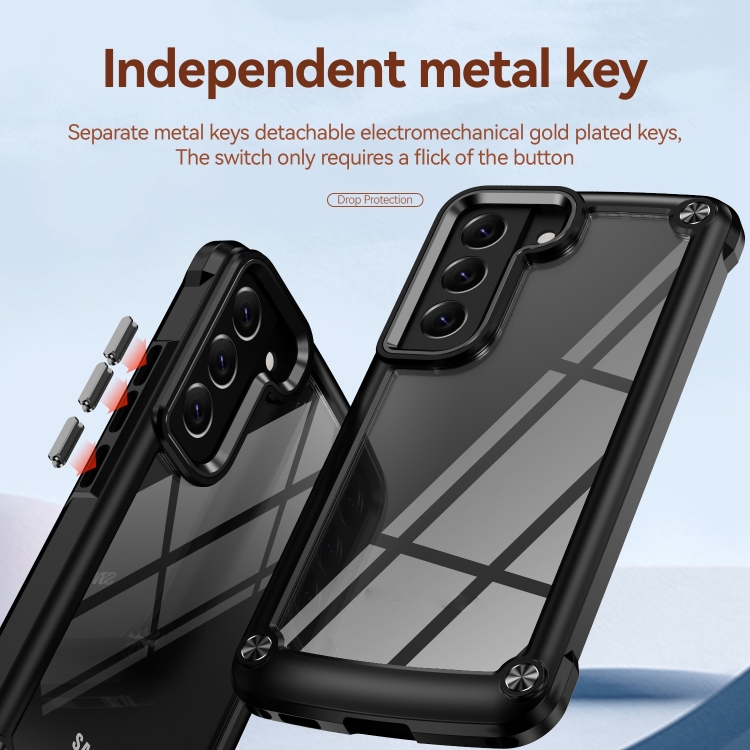 For Samsung Galaxy S23+ 5G Soft TPU Clear PC Shockproof Phone Case(Black) For Samsung Galaxy S23+ 5G Soft TPU Clear PC Shockproof Phone Case(Black)